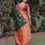 GREEN RED ART SILK BANARASI JACUARD WORK SAREE WITH UNSTITCHED BLOUSE PIECE