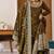 green faux blooming embroidered anarkali suit stitched