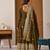 green faux blooming embroidered anarkali suit stitched
