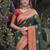 GREEN RED ART SILK BANARASI JACUARD WORK SAREE WITH UNSTITCHED BLOUSE PIECE