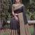 BLACK ART SILK BANARASI JACUARD WORK SAREE WITH UNSTITCHED BLOUSE PIECE