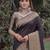 BLACK ART SILK BANARASI JACUARD WORK SAREE WITH UNSTITCHED BLOUSE PIECE
