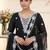 Black georgette embroidered palazzo set
