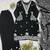 Black georgette embroidered palazzo set