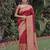 MAROON ART SILK BANARASI JACUARD WORK SAREE WITH UNSTITCHED BLOUSE PIECE