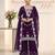 Plum georgette embroidered palazzo set