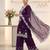 Plum georgette embroidered palazzo set