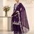 Plum georgette embroidered palazzo set