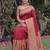 MAROON ART SILK BANARASI JACUARD WORK SAREE WITH UNSTITCHED BLOUSE PIECE
