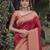 MAROON ART SILK BANARASI JACUARD WORK SAREE WITH UNSTITCHED BLOUSE PIECE