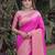 PINK ART SILK BANARASI JACUARD WORK SAREE WITH UNSTITCHED BLOUSE PIECE