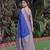 ROYAL BLUE ART SILK BANARASI JACUARD WORK SAREE WITH UNSTITCHED BLOUSE PIECE