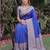 ROYAL BLUE ART SILK BANARASI JACUARD WORK SAREE WITH UNSTITCHED BLOUSE PIECE