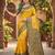 GREEN GOLD ART SILK BANARASI JACUARD WORK SAREE WITH UNSTITCHED BLOUSE PIECE