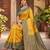 GREEN GOLD ART SILK BANARASI JACUARD WORK SAREE WITH UNSTITCHED BLOUSE PIECE