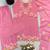 Pink satin embroidered palazzo set