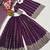 Plum silk blend embroidered palazzo set