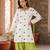 White cotton silk embroidered farshi salwar set
