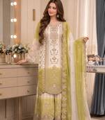 Multicolor georgette embroidered palazzo set