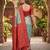 RAMA RED ART SILK BANARASI JACUARD WORK SAREE WITH UNSTITCHED BLOUSE PIECE