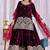 wine viscous velvet party wear embroidery sharara suit set