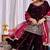 wine viscous velvet party wear embroidery sharara suit set