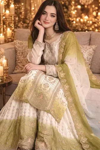 Multicolor georgette embroidered palazzo set
