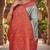 RAMA RED ART SILK BANARASI JACUARD WORK SAREE WITH UNSTITCHED BLOUSE PIECE