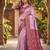 PURPLE WINE ART SILK BANARASI JACUARD WORK SAREE WITH UNSTITCHED BLOUSE PIECE