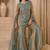 Champagne silk blend embroidered sharara set