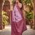 PURPLE WINE ART SILK BANARASI JACUARD WORK SAREE WITH UNSTITCHED BLOUSE PIECE