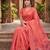 GAJRI LINEN JACUARD WORK SAREE WITH UNSTITCHED BLOUSE PIECE