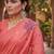 GAJRI LINEN JACUARD WORK SAREE WITH UNSTITCHED BLOUSE PIECE