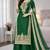 Green silk blend embroidered palazzo set