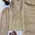 Beige silk blend embroidered palazzo set