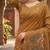 MUSTARD LINEN JACUARD WORK SAREE WITH UNSTITCHED BLOUSE PIECE