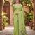 PARROT GREEN LINEN JACUARD WORK SAREE WITH UNSTITCHED BLOUSE PIECE