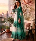 Multicolor georgette embroidered palazzo set