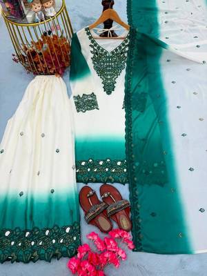 Multicolor georgette embroidered palazzo set 3