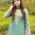 Green silk blend embroidered palazzo set