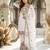 White silk blend embroidered palazzo set