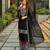 Black silk blend embroidered palazzo set