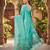 SEA GREEN LINEN JACUARD WORK SAREE WITH UNSTITCHED BLOUSE PIECE