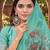 SEA GREEN LINEN JACUARD WORK SAREE WITH UNSTITCHED BLOUSE PIECE