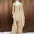 Beige satin embroidered sharara set