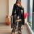 Black georgette embroidered palazzo set