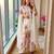 White georgette embroidered palazzo set