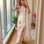 White georgette embroidered palazzo set