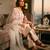 White georgette embroidered palazzo set