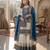 Blue faux georgette embroidered sharara set
